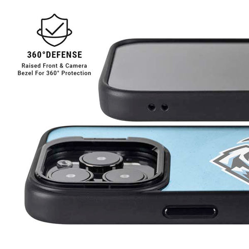 NHL Utah Mammoth Distressed Blue iPhone 15 Pro Kickstand Case